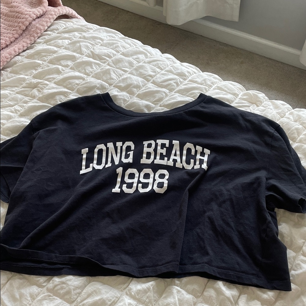 Black Long Beach 1998 Crop Top